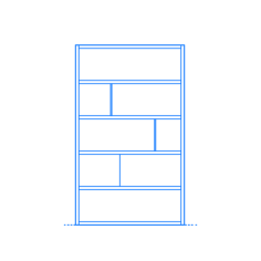 Furniture Bookcases Kai Shelving High Stencil Svg Design File, Free Vectors File